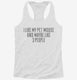 Funny Pet Mouse Owner white Womens Racerback Tank