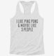 Funny Ping Pong white Womens Racerback Tank