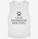 Funny Pomeranian white Womens Muscle Tank