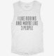 Funny Robins Bird white Womens Muscle Tank