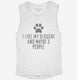 Funny Sloughi white Womens Muscle Tank