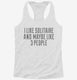 Funny Solitaire white Womens Racerback Tank