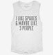 Funny Spades white Womens Muscle Tank