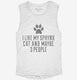 Funny Sphynx Cat Breed white Womens Muscle Tank