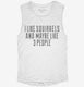 Funny Squirrels white Womens Muscle Tank