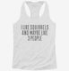 Funny Squirrels white Womens Racerback Tank