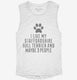 Funny Staffordshire Bull Terrier white Womens Muscle Tank