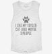 Funny Toyger Cat Breed white Womens Muscle Tank