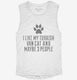 Funny Turkish Van Cat Breed white Womens Muscle Tank