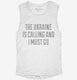 Funny Ukraine Is Calling and I Must Go white Womens Muscle Tank