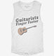 Guitarists Finger Faster white Womens Muscle Tank