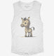 Happy Zoo Animal Zebra  Womens Muscle Tank