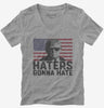 Haters Gonna Hate Funny Donald Trump Womens Vneck