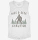 Hide And Seek Champion Funny Bigfoot white Womens Muscle Tank