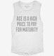 High Price For Maturity white Womens Muscle Tank