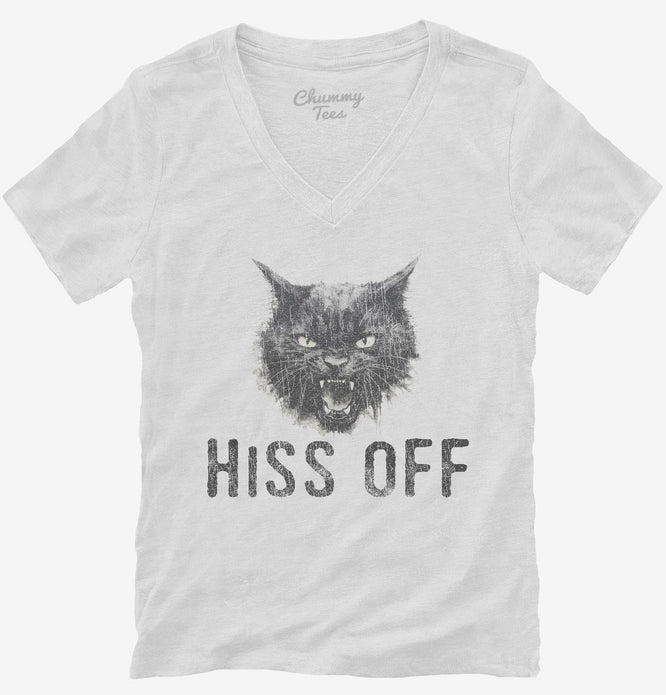 Hiss Off Funny Angry Hissing Aggressive Cat T-Shirt