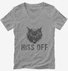 Hiss Off Funny Angry Hissing Aggressive Cat Womens Vneck