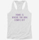 Home Is Where The Bra Comes Off white Womens Racerback Tank