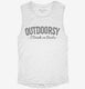 I Am Outdoorsy Drink On Boats white Womens Muscle Tank