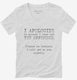 I Apologize To Anyone I Have Not Yet Offended  Womens V-Neck Tee