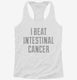 I Beat Intestinal Cancer white Womens Racerback Tank