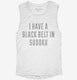 I Have A Black Belt In Sudoku white Womens Muscle Tank