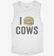 I Love Cows Heart Love Meat white Womens Muscle Tank