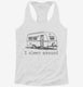 I Sleep Around Funny Camper  Womens Racerback Tank