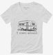 I Sleep Around Funny Camper  Womens V-Neck Tee