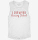 I Survived Nursing School white Womens Muscle Tank