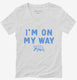 I'm On My Way Turtle  Womens V-Neck Tee