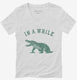 In A While Crocodile  Womens V-Neck Tee