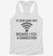 Is Your Name Wifi Funny Pick-up Line white Womens Racerback Tank