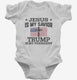Jesus Is My Savior Trump Is My President American Flag  Infant Bodysuit