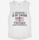 Jesus Is My Savior Trump Is My President American Flag  Womens Muscle Tank