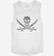 Jolly Roger Pirate white Womens Muscle Tank