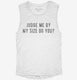 Judge Me By My Size Do You white Womens Muscle Tank