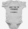 Just The Tip Funny Bullet Infant Bodysuit 666x695.jpg?v=1723170375