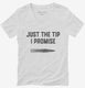 Just The Tip Funny Bullet  Womens V-Neck Tee