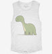 Kawaii Brontosaurus  Womens Muscle Tank