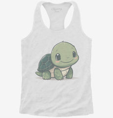 Kawaii Turtle Womens Racerback Tank