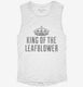 King of The Leafblower white Womens Muscle Tank