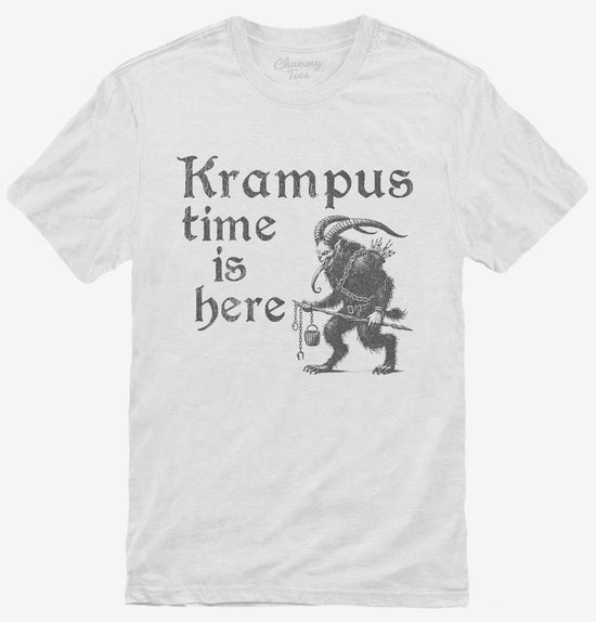 Krampus Time Is Here Funny Xmas Evil Devil Santa T-Shirt