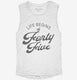Life Begins At 45 white Womens Muscle Tank