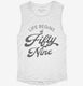 Life Begins At 59 white Womens Muscle Tank