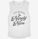 Life Begins At 99 white Womens Muscle Tank