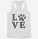 Love Paw Dog  Womens Racerback Tank