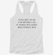 Lower Your Expectations white Womens Racerback Tank