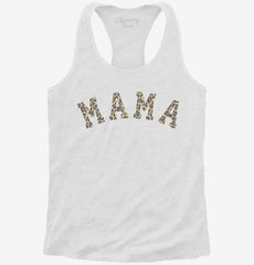 Mama Leopard Print Womens Racerback Tank