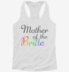 Mother Of The Bride Lesbian Rainbow Womens Racerback Tank